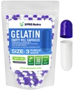 XPRS Nutra Taille 3 Capsules vides - 100 Compte Capsules de gélatine vides - Pills Bricolage Capsule Remplissage - Pure Pilule Gel Caps pour Do-It-Youlf Suppléments (Purple/White)