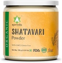 Poudre biologique Shatavari - Aspergus racemosus supplément à base de plantes soutient le soulagement menstruel des crampes, l'équilibre hormonal, stimule l'immunité et la réponse inflammatoire - 150gm/5.2oz