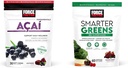 Facteur de force Acai Soft Chews Immune Support et plus intelligent Greens Superfood Chews Digestion Support Bundle, 30 et 60 Compte