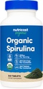 Nutricost Spiruline biologique 500mg, 240 comprimés - sans gluten, non-OGM