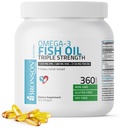 Bronson Omega 3 Huile de poisson Triple Strength 2720 mg, High EPA 1250 mg DHA 488 mg, non-OGM métal lourd testé, 360 softgels