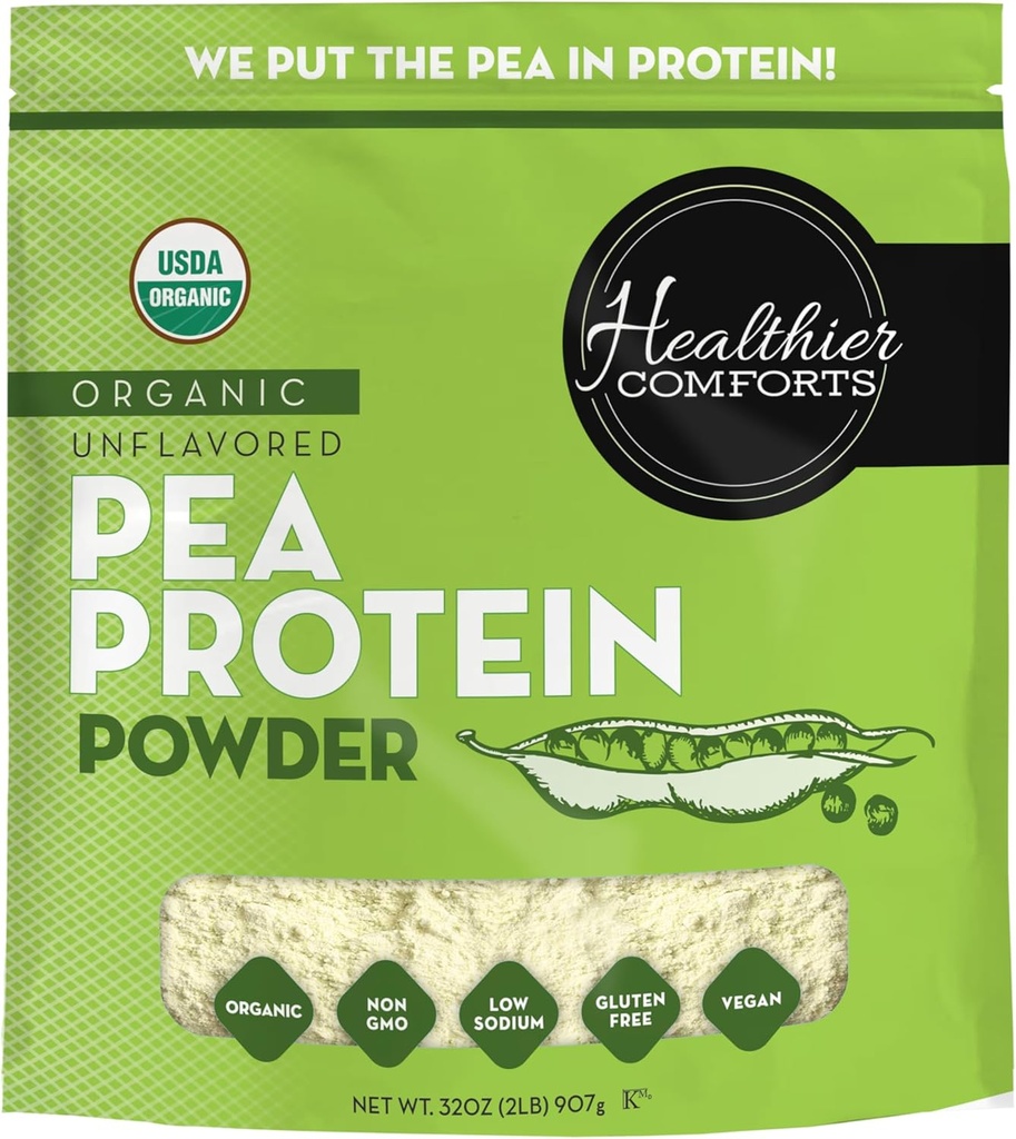 Conforts plus sains Poudre de protéines de pois non aromatisées - Faible teneur en sodium (2 lb)
