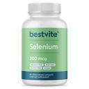 BESTVITE Sélénium 200mcg (180 capsules végétariennes) - Pas de stéarate - Pas d'agents de débit - Vegan - Non-OGM - Sans gluten