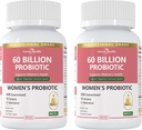 Probiotiques et prébiotiques pour les femmes pH Balance & Digestion - 60 Million de probiotique vaginal avec canneberge et D-mannose pour Gut, Urinaire, Santé immunitaire, Végétalien & Non-GMO