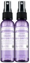 Dr Bronner's - Spray d'assainissement des mains biologique (Lavande, 2 Once, 2-Pack) - Formule simple et efficace, nettoie et sanitise, sans produits chimiques dangereux, hydrate et nettoie les mains