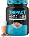 Nutriologie TRIPACT Poudre de protéines - 7-en-1 Remplacement des repas Shake with Grass Fed Whey Protéine Poudre, Pois, Riz, Verts pour la récupération des muscles et l'immunité, Vanilla Latte & Cinnamon Saveur, 20 portions