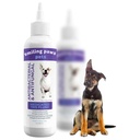 Smileing Paws Animaux de compagnie Tris médicamenté Flush Dog Ear Cleaner Solution et traitement d'infection pour chiens et chats Ear Flush pour chiens Ear Cleaner pour chiens et chats - Cat & Dog Ear Wash contient Ketoconazole 12oz