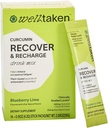 Turmeric Curcumin Recover Poudre - Blueberry Lime, 14ct Box - 400mg Curcumine optimisé, grenade, raisin rouge - aide à réduire la fatigue occasionnelle – végétalien, 14 portions