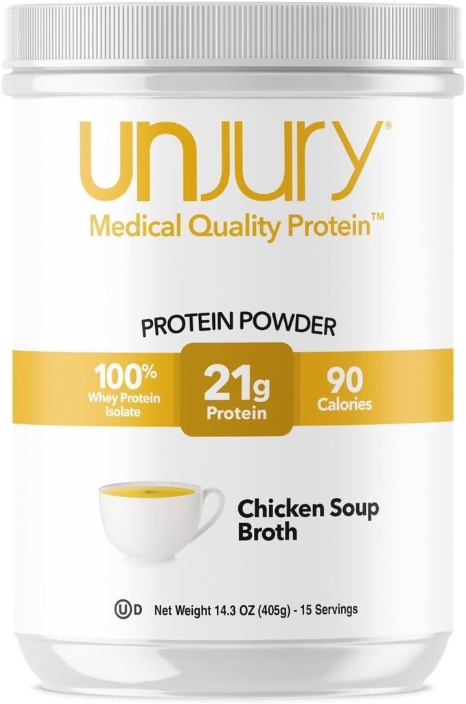 Poudre de protéines de lactosérum Unjury Soupe de poulet à haute teneur en protéines 21g Poudre de protéines de lactosérum 100 % sans glucides et sans sucre
