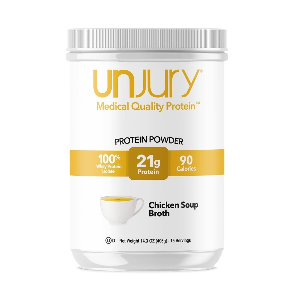 Poudre de protéines de lactosérum Unjury Soupe de poulet à haute teneur en protéines 21g Poudre de protéines de lactosérum 100 % sans glucides et sans sucre