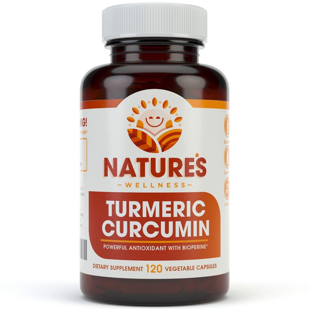 1600mg Curcumine curcumine curcuma biologique avec/Bioperine et poivre noir.