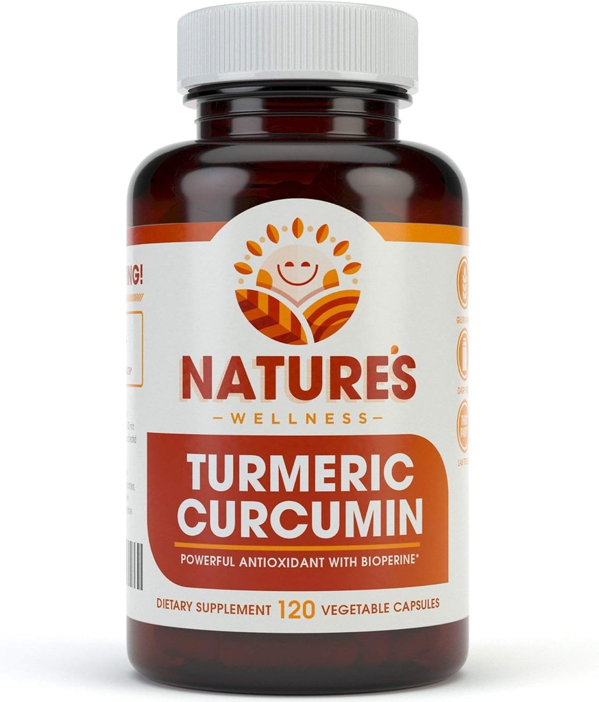 1600mg Curcumine curcumine curcuma biologique avec/Bioperine et poivre noir.