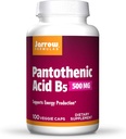 Jarrow Formulas Pantothenic Acid B5 500 mg - 100 Veggie Caps - Essential B Vitamin - Energy Production & Metabolism Support - 100 Servings, Pack of 3