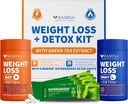 Ultimate Weight Loss Kit – 30 Day & Nighttime Detox Shots – Booster de métabolisme et contrôle de l'appétit – compléments alimentaires pour les femmes et les hommes – Fat Burning & Weightloss Pills, Fat Burner & Suppressant