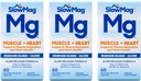 Chlorure de magnésium Slow-Mag Slow-Mag Avec le calcium, l'emballage peut varier, 60 Nombre (paquet de 3)