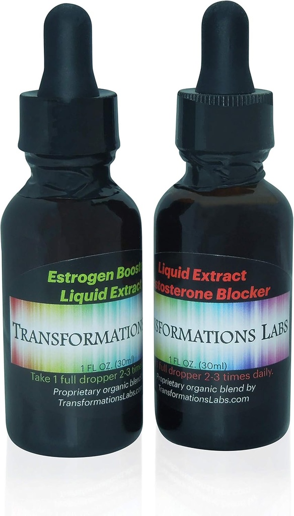MTF E-Booster & T-Blocker Extraits liquides Transgender Transgender Kit ~ Twin Pack
