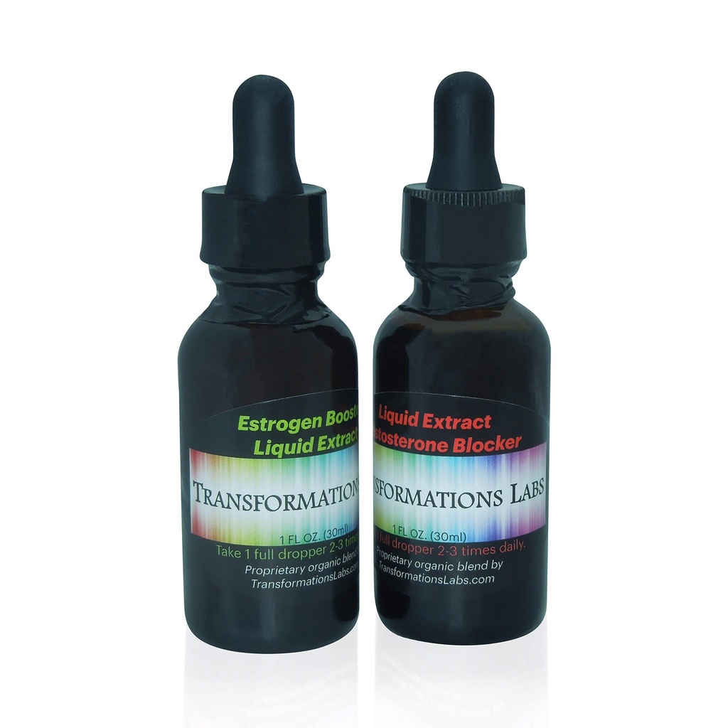 MTF E-Booster & T-Blocker Liquid Extracts Transitioning Transgender Kit ~ Twin Pack