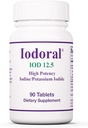 Optimox Iodoral 12,5 mg Supplément - Supplément d'iode, soutien thyroïdien pour les femmes et les hommes, pilules de solution Lugol, comprimés d'iodure de potassium, complexe minéral quotidien - 90 Compte