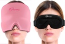 Casquette de soulagement de la migraine, chapeau de thérapie chaude et froide, casquette de soulagement de la migraine, enveloppe de la tête de gel frais, masque de calotte de glace + masque de gel de refroidissement TheraICE