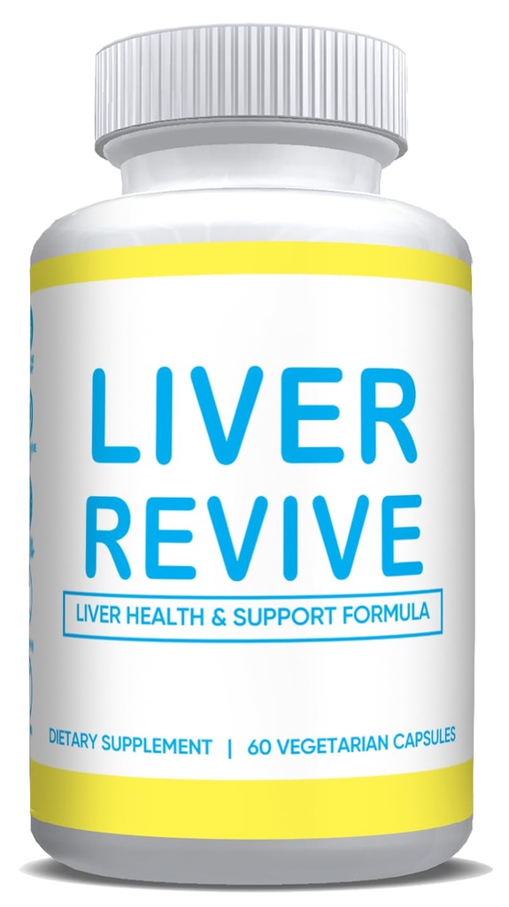 Le foie Revive désintoxication naturelle, nettoyage et la formule de soutien réparation avec artichaut, chardon de lait, racine de dandelion, betterave, thistle de lait supplément de défense du foie foie santé fonction 60 capsules végétariennes