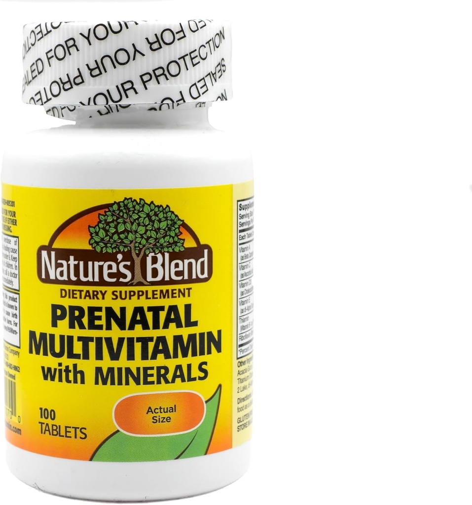 Nature's Blend Prenatal Formula Multivitamin 100 Tabs (1AA26)