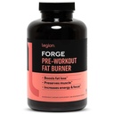 LÉGION Forge Fat Burner à jeun - Thermogénique Fat Burner, Cible Stomach Fat et Trim Belly Fat avec Yohimbe, HMB Supplément, Choline. Tous naturels, 45 portions..., 180 comte (paquet de 1)