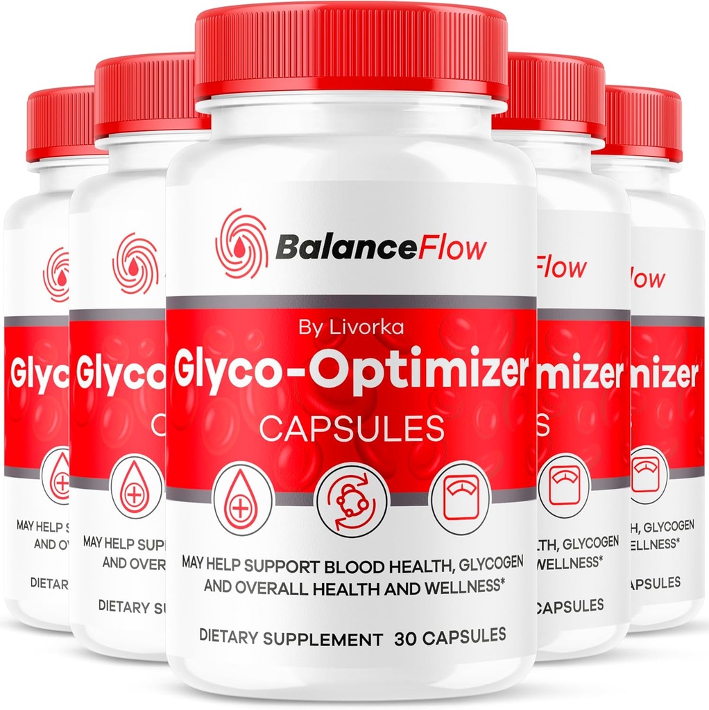 (5 Pack) Balance Flow Glyco Optimizer, Balance Flow, Balance Flow Glycol Optimizer Supplement, BalanceFlow Support Capsules, Balance Flow Blood Support Advanced Formula, 150 Capsules for 5 Months