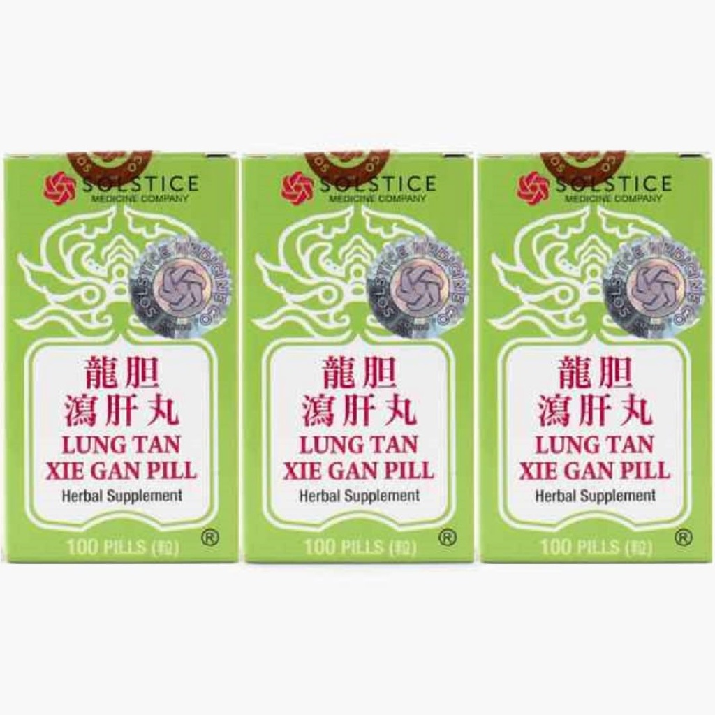 Lung Tan Xie Gan Pill (pour système bile)- Supplément à base de plantes, 100 pilules X 3pk