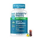Multivitamine SmartyPants pour les hommes, Gommies organiques: Probiotiques, CoQ10, Méthylfolate, Oméga 3 (ALA), Vitamine D3, C, Vitamine B12, B6, A, K & Zinc pour le soutien immunitaire, Biotine, 120 Gommies (30 jours)
