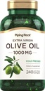 Piping Rock Olive Oil Capsules Softgel $ 1000mg $ 240 Pills $ Organic Extra Virgin Cold Pressed Supplément $ sans gluten, non-OGM