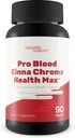 Pro Blood Cinna Chroma Health Max - Soutien de la santé du sang naturel avec cannelle, curcuma, berbère, vitamine D, vitamine C, zinc et plus - Promouvoir la santé équilibrée du sang et l'amélioration du flux sanguin