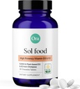 Ora Vitamine biologique D3 5000IU + K2 - Vitamine végétale D de lichen et K2 de pois chiches pour la santé des os, le soutien immunitaire et l'humeur, absorption maximale - 1 mois d'approvisionnement, 30 comprimés à croquer