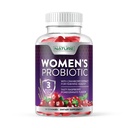 Construit par la nature Probiotiques pour les femmes Gommies 3 milliards CFU, 6 souches probiotiques avec supplément de canneberge, digestif, immunitaire, vaginal et urinaire santé, plateau stable, 60 gummy