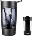 SQUATZ 22 Oz Bouteille de Shaker électrique - Rechargeable Automatic Protein Shake Blender Flèche, étanche et facile à nettoyer, boisson lisse en 15 secondes, idéal pour les gym Shakes, café, milkshakes (Noir)