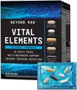 BEYOND RAW Vital Elements Programme Vitapak, Packs de vitamines alimentaires pour les hommes et les femmes, Formule santé Gut, Force, NAC, Mobilité conjointe, 30 Packets