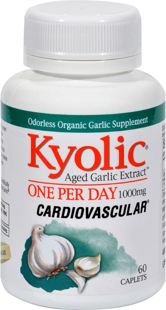 Extrait d'ail d'âge kyolique un par jour cardiovasculaire - 1000 mg - 60 capsules