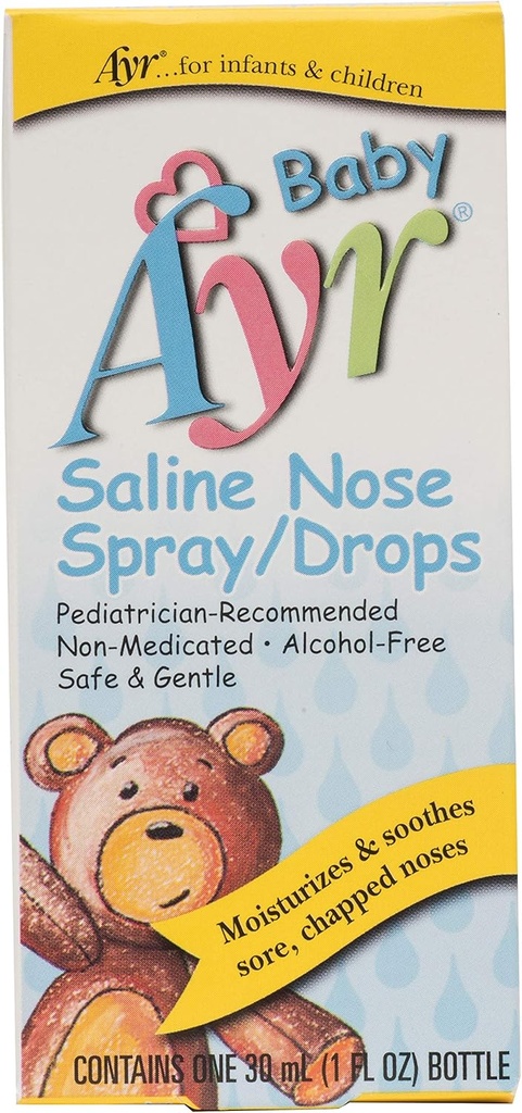 Bébé Ayr Saline Spray Nez / Trops, Bouteilles de pulvérisation 1 Fl Oz (paquet de 1)