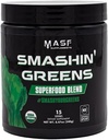 MASF Smashin' Greens Superfood Blend NSF Sport, Super Greens Digestive Health, Spiruline, Chlorella, Bloat Relief, 8.47 Ounce (paquet de 1)