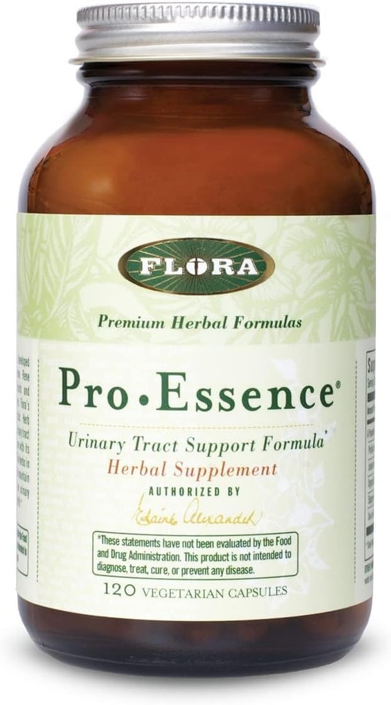 Flora - Supplément à base de plantes - Pro-Essence, Frêne piquant, Berry de Junner, Root de Burdock, Orme slippery, Vegan, 120 Capsules