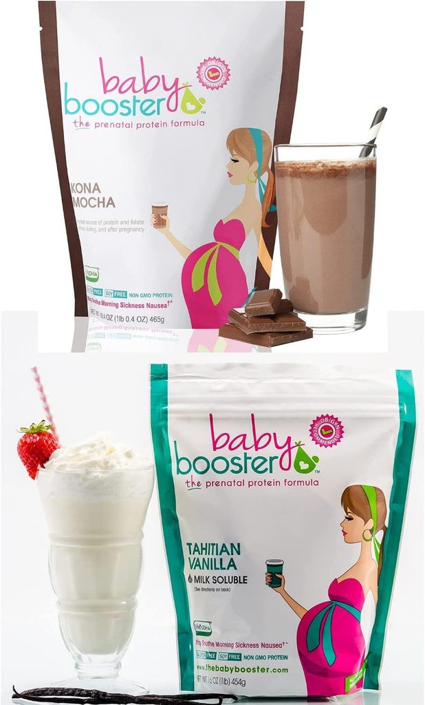 Baby Booster supplément de vitamine prénatale agite, Kona Mocha et la vanille tahitienne
