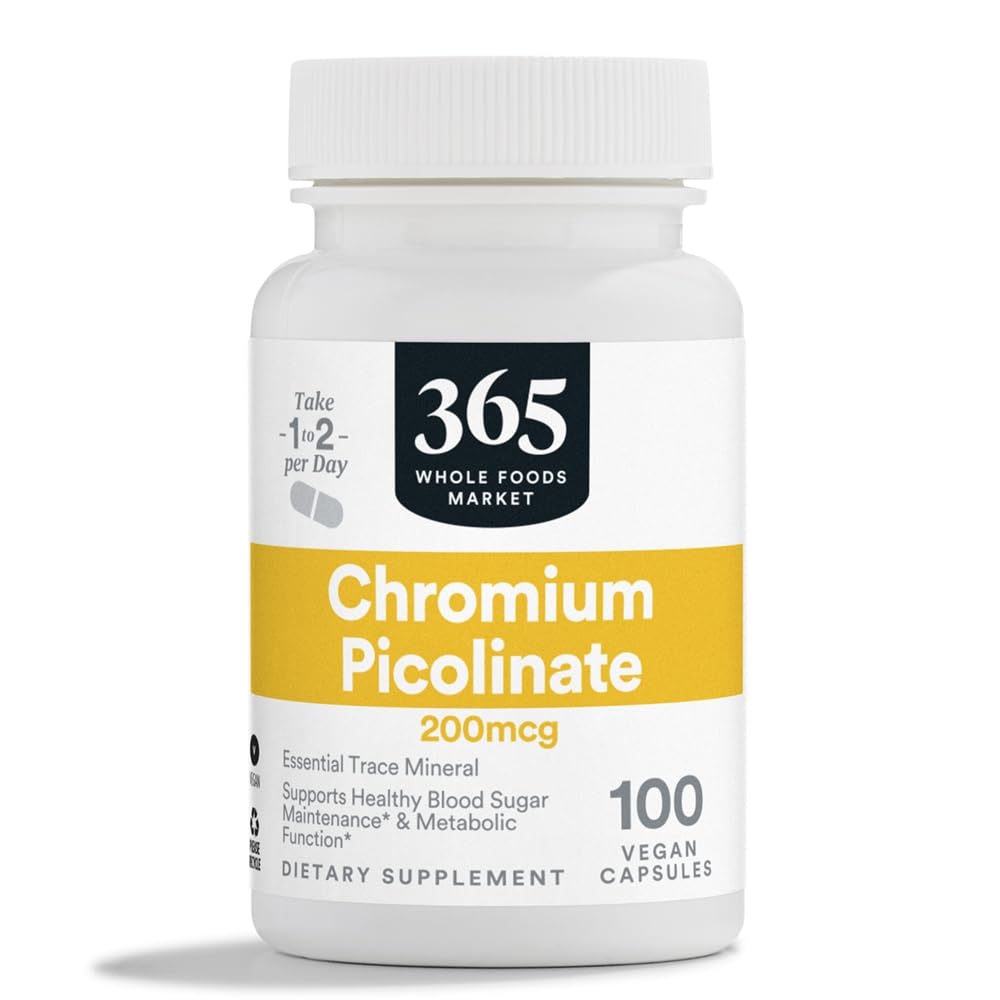 365 par Marché des aliments entiers, Picolinate de chrome 200 MCG, 100 CT