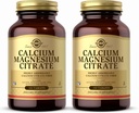 Citrate de magnésium de calcium de Solgar - 100 comprimés, boîte de 2 - Non-OGM, végétalien, sans gluten, casher - 40 portions totales