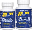 Piles naturelles Magtech Magnesium Value Bundle - 3 formes de magnésium - avec Magtéin L-Thréonate - soutient la relaxation et la santé du cerveau* - 270 Capsules totales