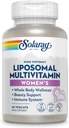SOLARAY Multivitamine liposomique pour les femmes, Absorption accrue, Haute puissance avec/Iron, Vitamine D, Vitamine C, B12, Biotine, CoQ10, Soutien immunitaire, Santé des os, Vegan, 30 portions, 60 VegCaps
