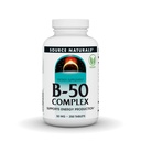 Source Naturals B-50 Complexe 50 mg B-Vitamines pour le soutien de la production d'énergie - 250 comprimés