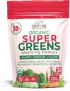 Fermes de campagne Super Greens Flavor de baies, 50 Super aliments biologiques, USDA Mélange de boisson biologique (herbe de blé, spiruline, Chlorella) Champignons et probiotiques, avec fibre, santé Gut, énergie naturelle, 30 portions