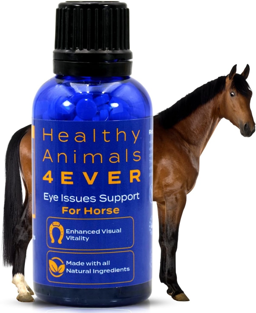 HA4E - Soutien à la santé des yeux des chevaux - Maintien des niveaux minéraux normaux pour les yeux sains - Supplément homéopathique naturel très efficace - 300 Comprimés