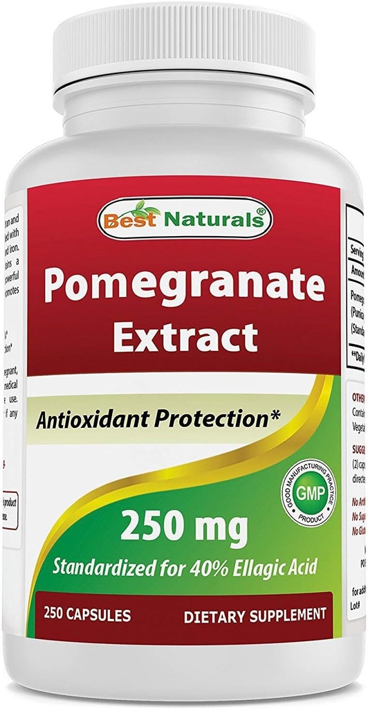 Meilleur extrait de grenade naturel 250 mg 250 capsules