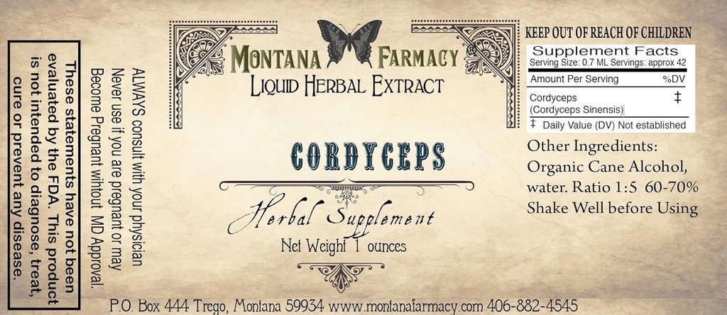 Teinture d'extrait naturel Cordyceps