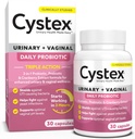 Cystex 3-en-1 Probiotique de traitement urinaire pour les femmes - Soutien rapide de l'ITU et de l'infection des levures avec prébiotiques, probiotiques et canneberges - Soutient pH vaginal et équilibre de la flore - 30 capsules